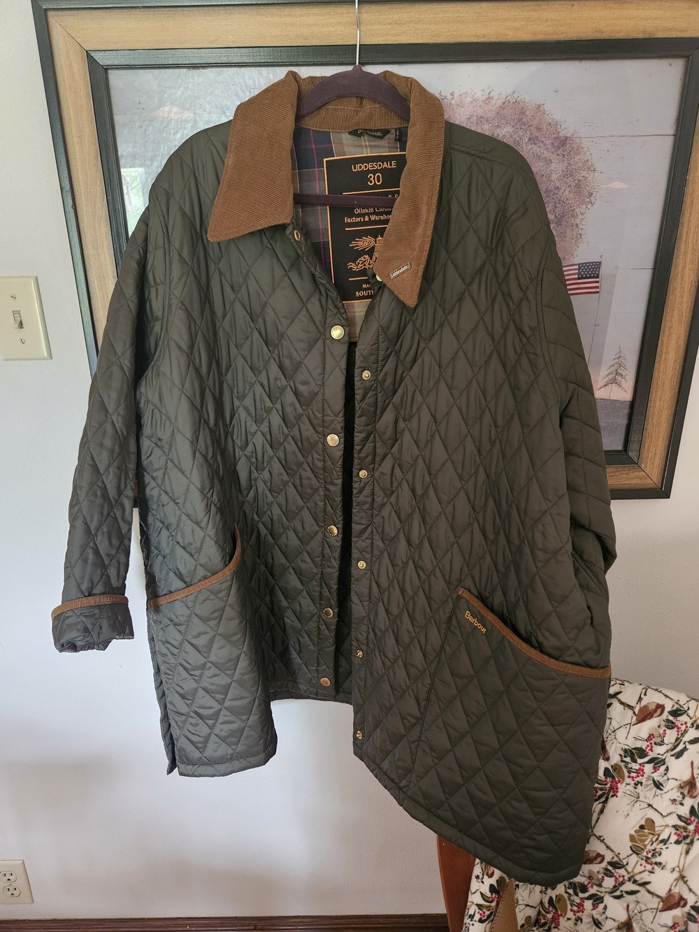Barbour  Quilted Liddesdale Jacket  Sz 3x